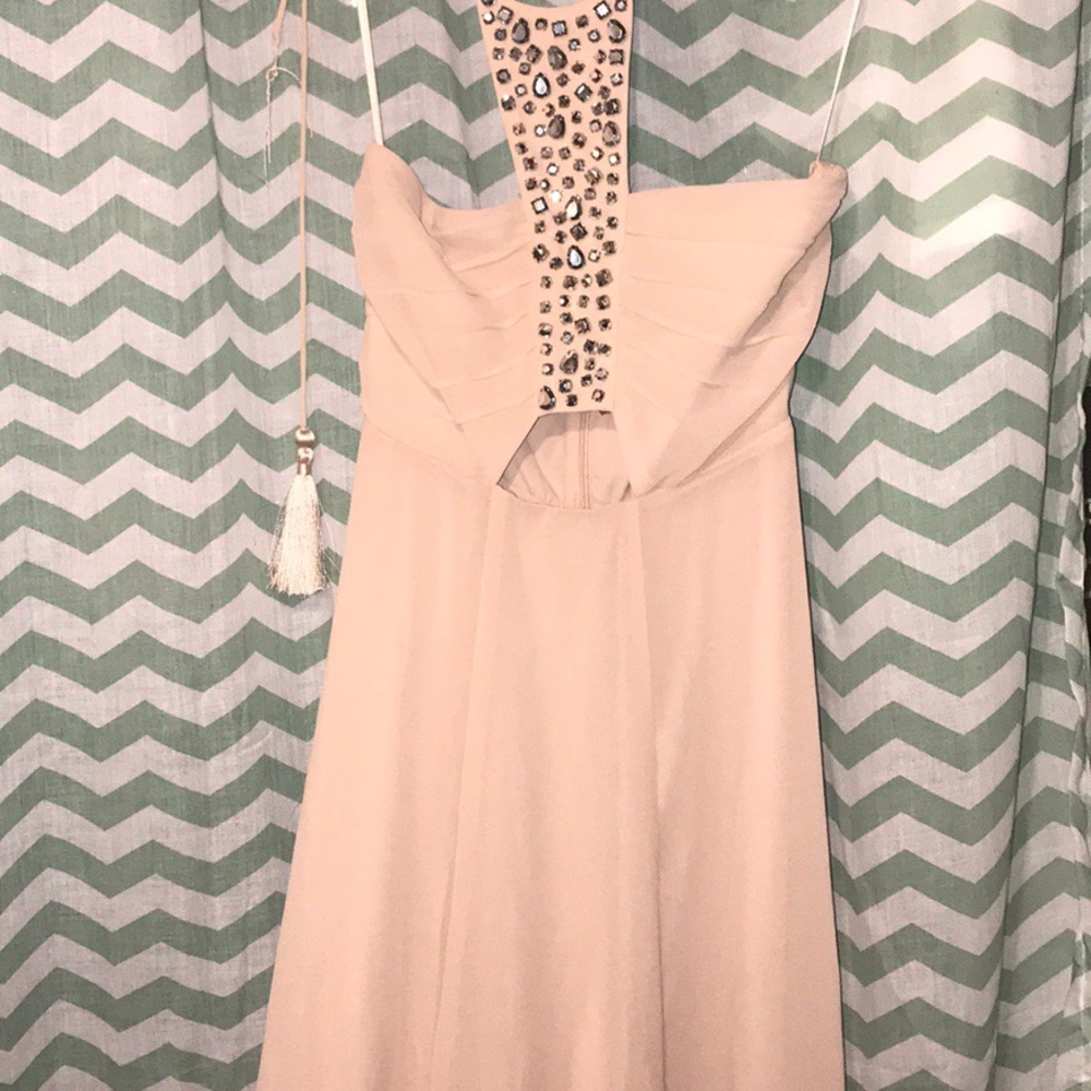 Beautiful Pink high neck strapless dress